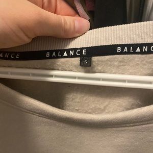 Balance athletic  cropped fleece sweater